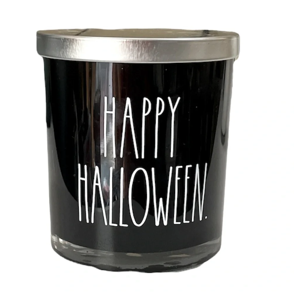 NEW Rae Dunn HAPPY HALLOWEEN Candle w/Lid 🎃👻🎃👻🎃